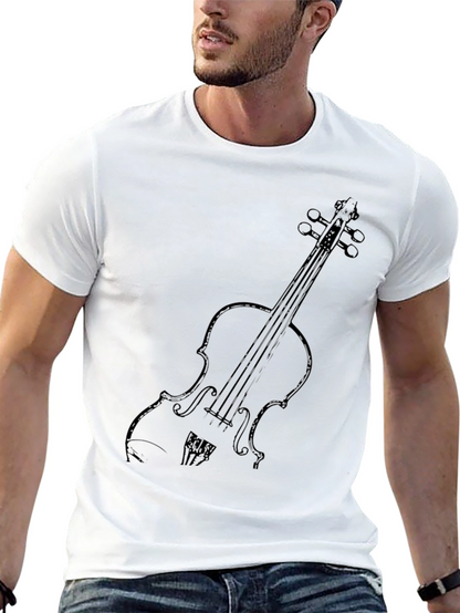 Camiseta Negra con Diseño de Violín