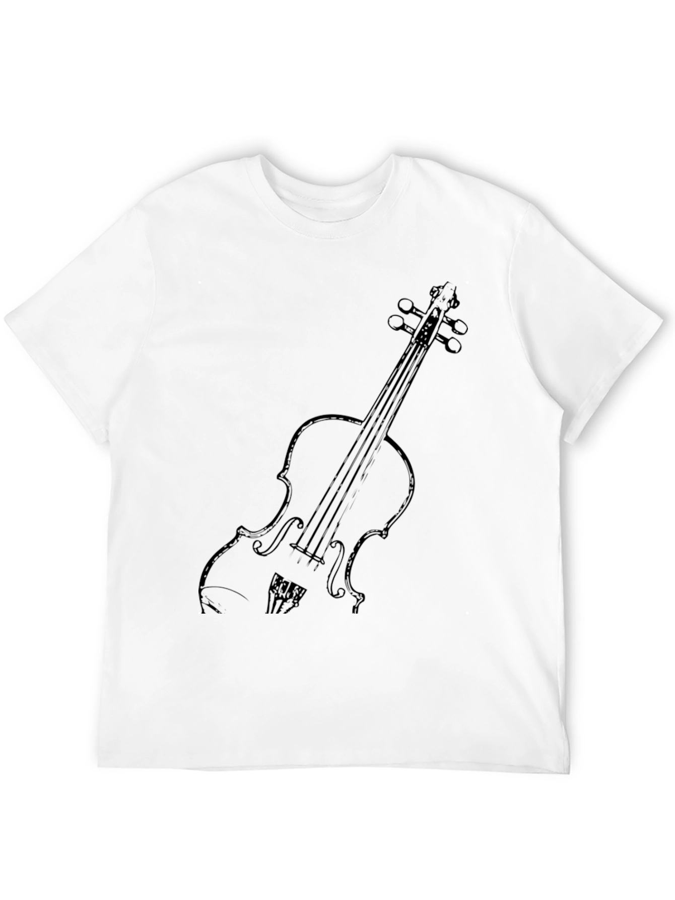 Camiseta Negra con Diseño de Violín