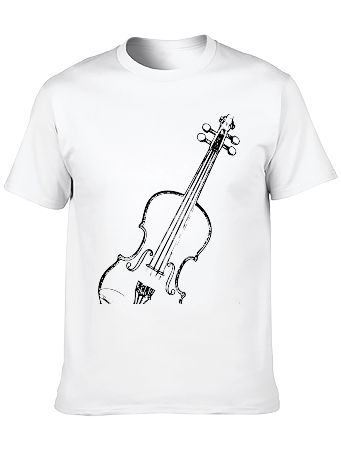 Camiseta Negra con Diseño de Violín