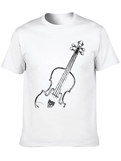 Camiseta Negra con Diseño de Violín