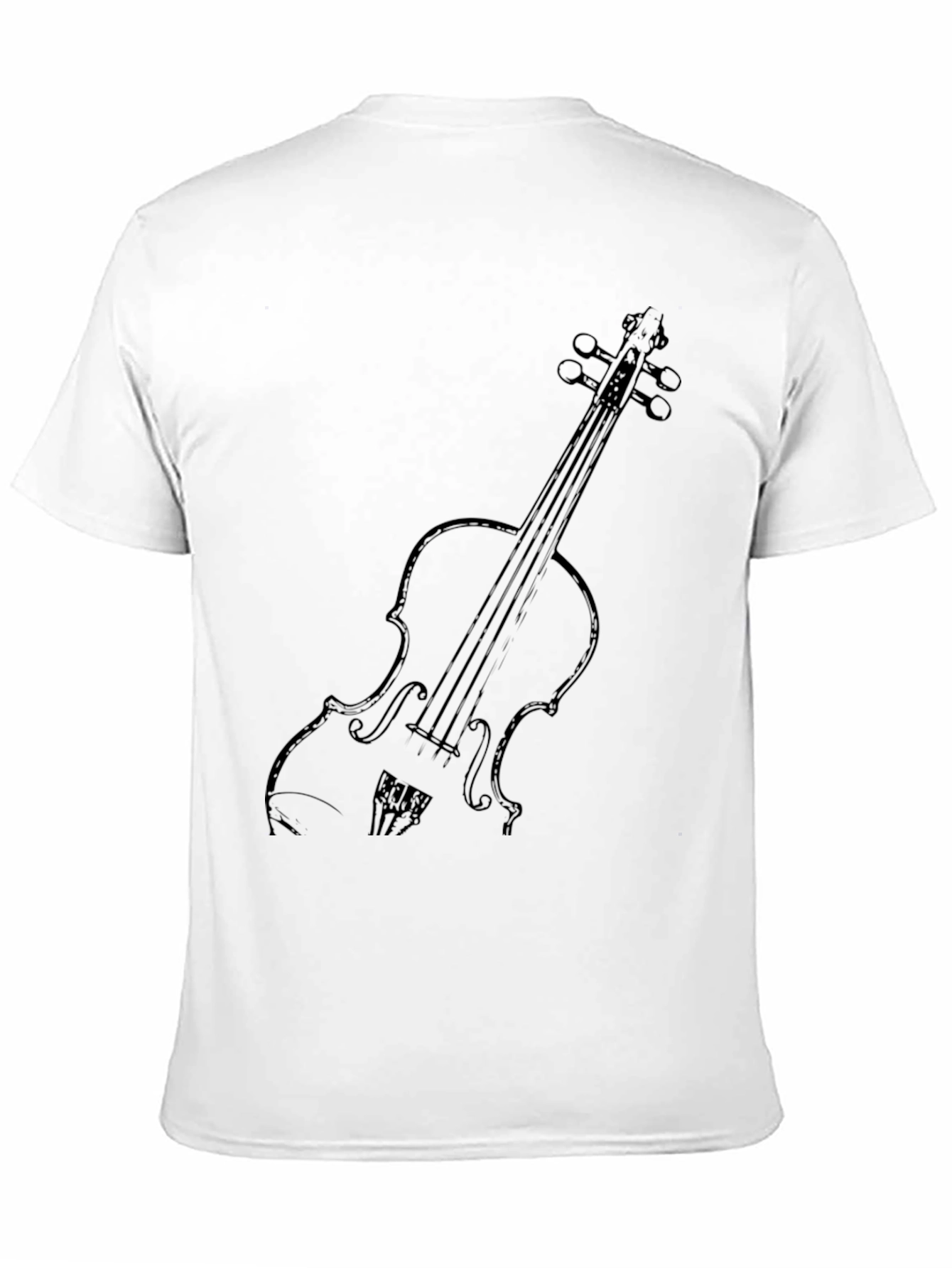 Camiseta Negra con Diseño de Violín