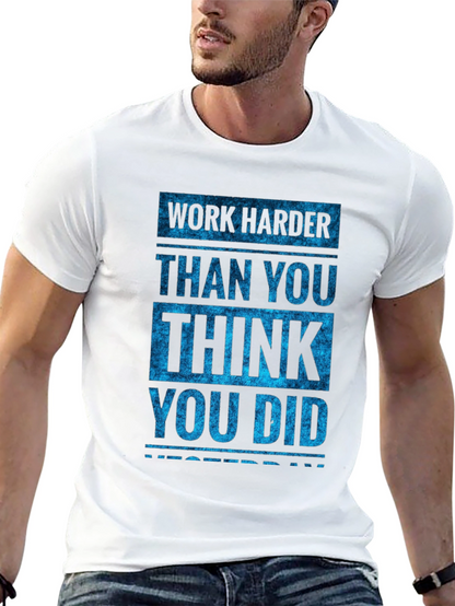 Camiseta Negra Motivacional: Work Harder