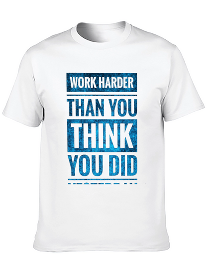 Camiseta Negra Motivacional: Work Harder