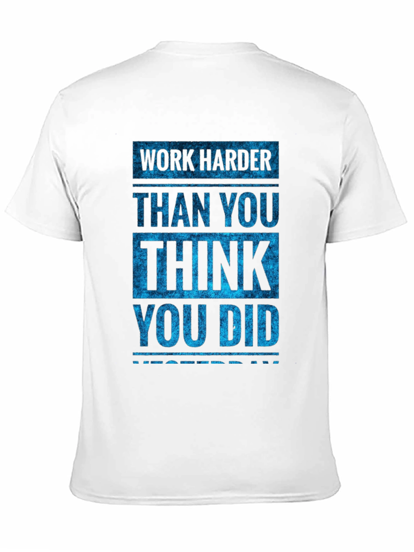 Camiseta Negra Motivacional: Work Harder