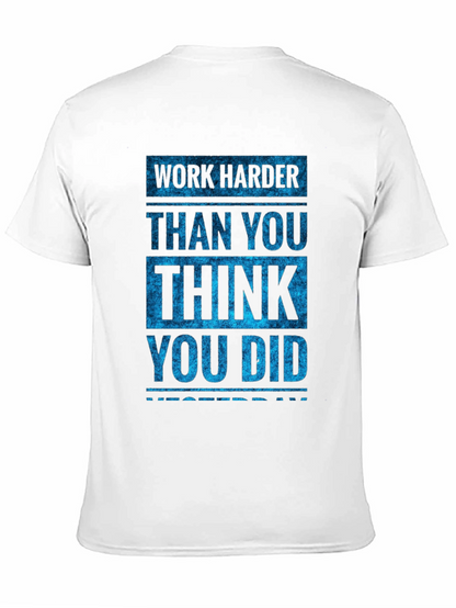 Camiseta Negra Motivacional: Work Harder