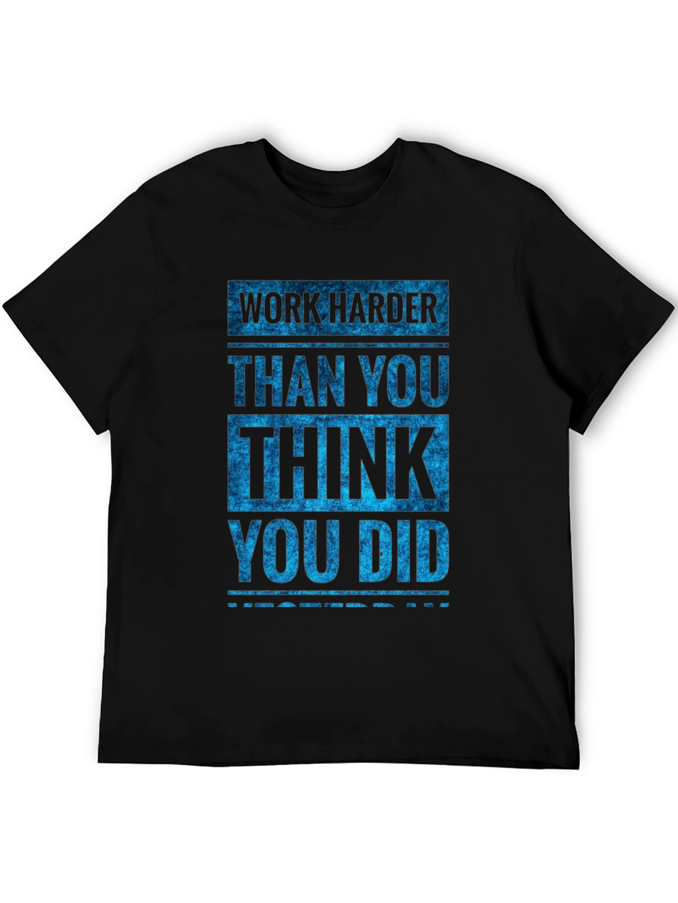 Camiseta Negra Motivacional: Work Harder