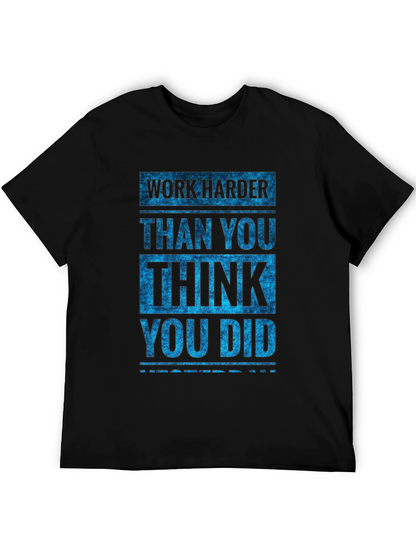 Camiseta Negra Motivacional: Work Harder