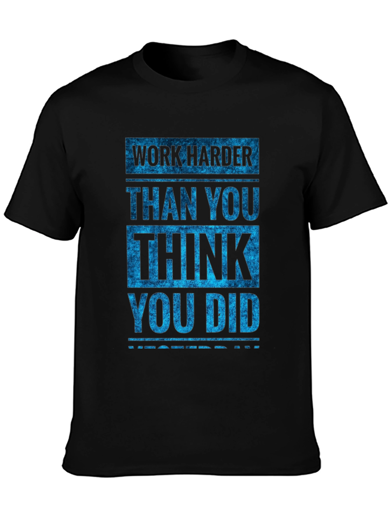 Camiseta Negra Motivacional: Work Harder
