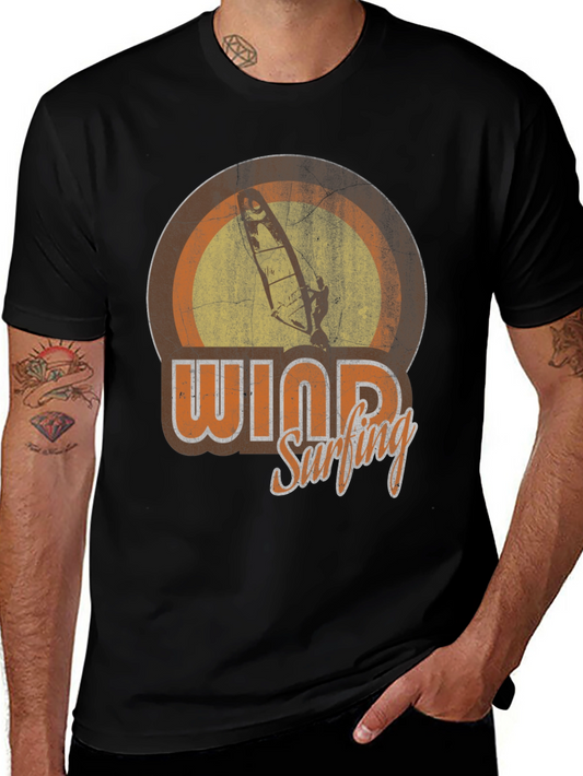Camiseta Negra Windsurfing Vintage