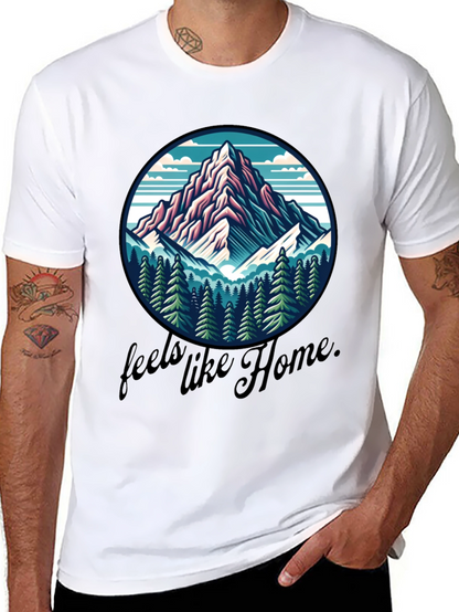 Camiseta Negra Se Siente como en Casa Montaña