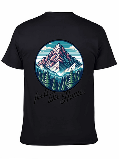 Camiseta Negra Se Siente como en Casa Montaña