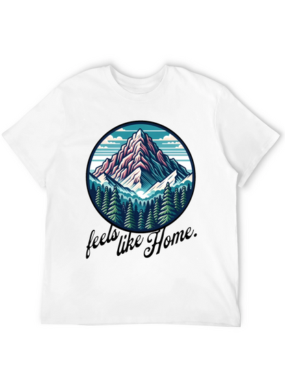 Camiseta Negra Se Siente como en Casa Montaña