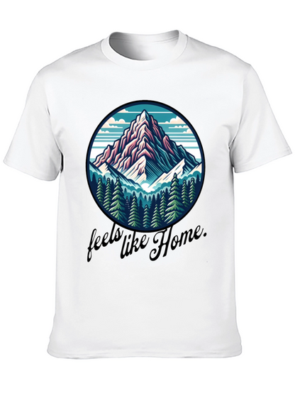 Camiseta Negra Se Siente como en Casa Montaña