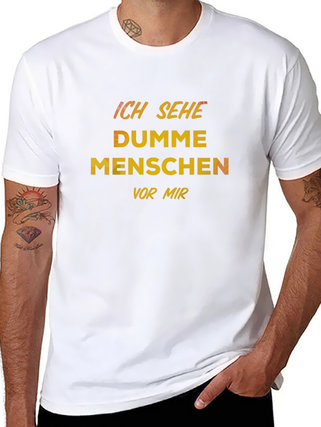 Camiseta Negra con Texto Veo Gente Tonta