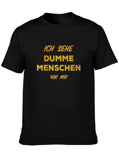 Camiseta Negra con Texto Veo Gente Tonta