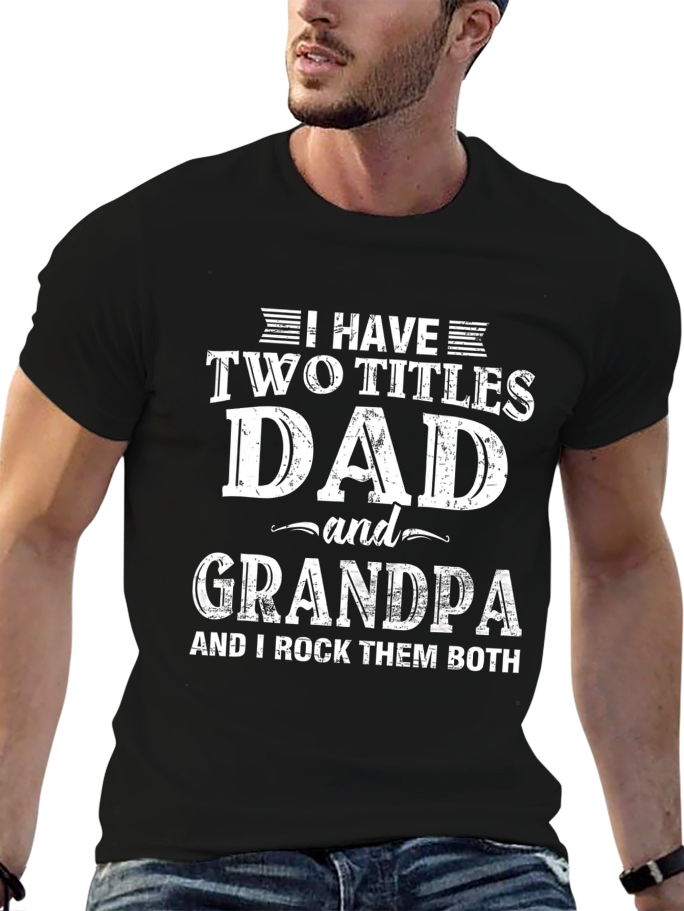 Camiseta Hombre: Papá y Abuelo - ¡Los Dos Títulos!