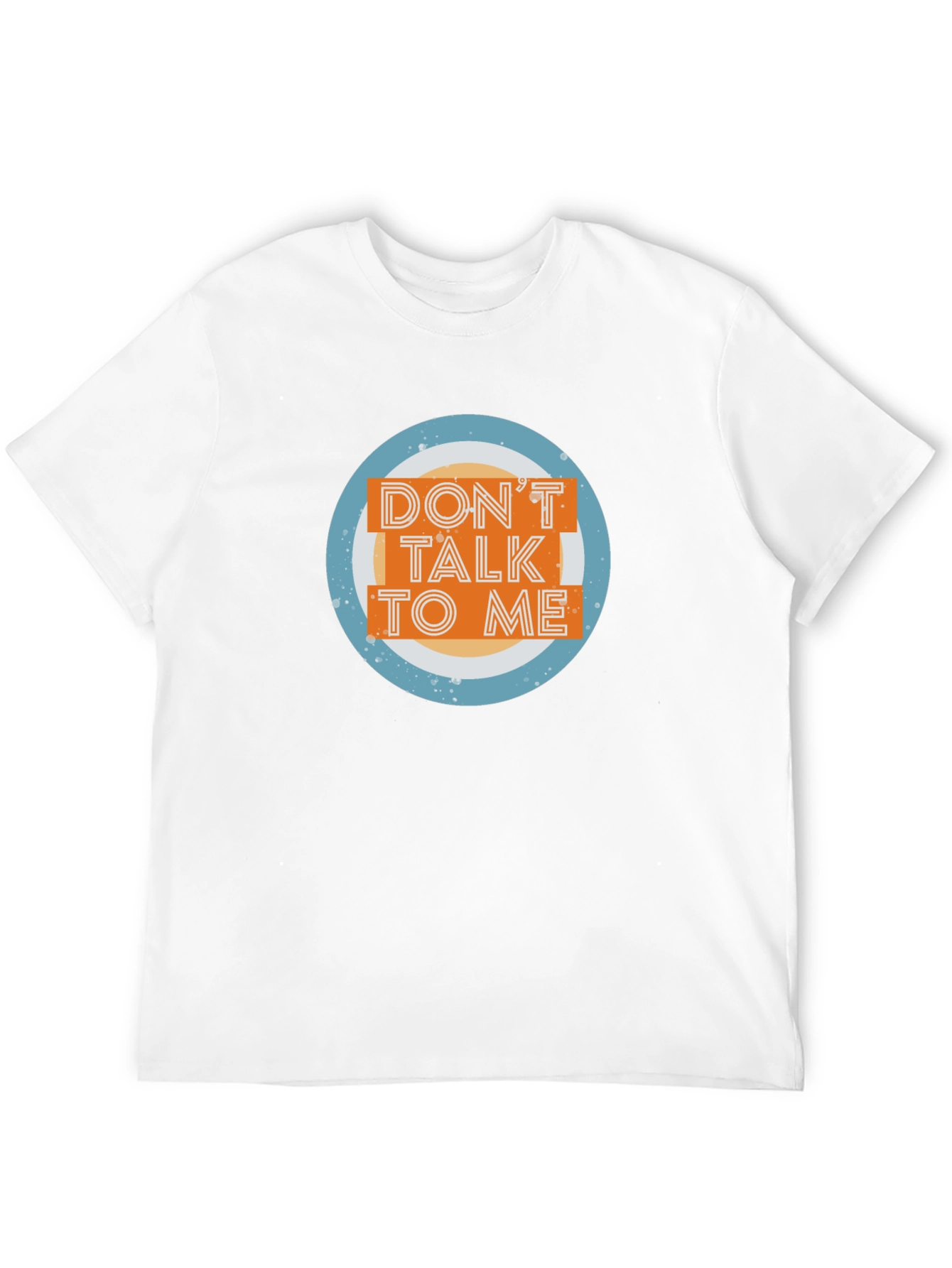 Camiseta Negra No Me Hables Diseño Circular