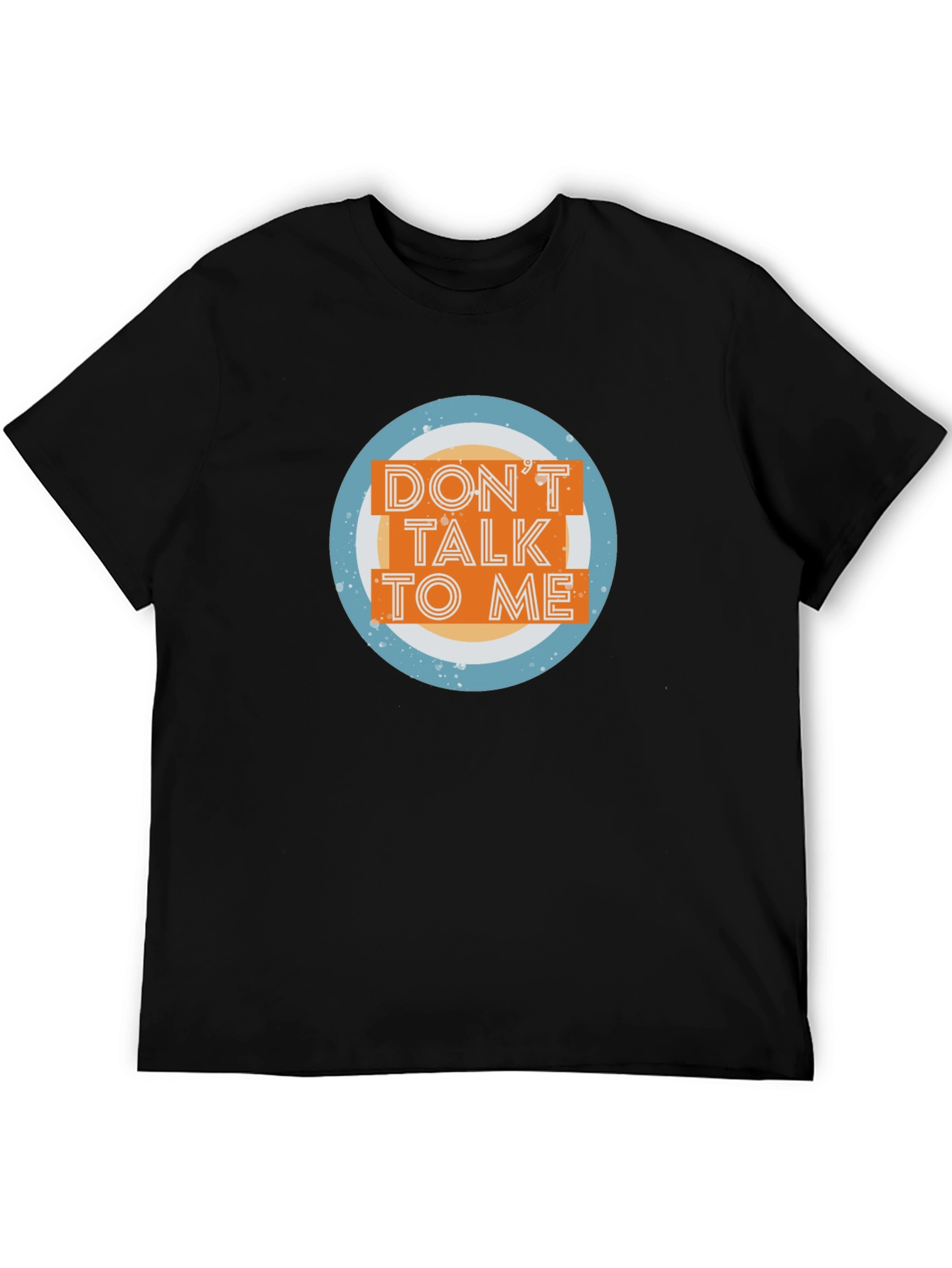 Camiseta Negra No Me Hables Diseño Circular