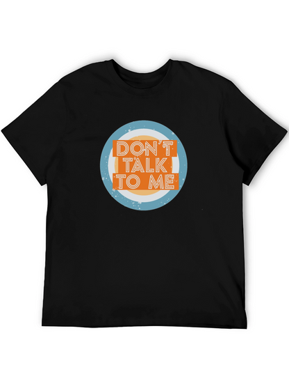 Camiseta Negra No Me Hables Diseño Circular