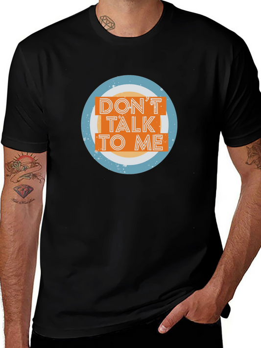 Camiseta Negra No Me Hables Diseño Circular