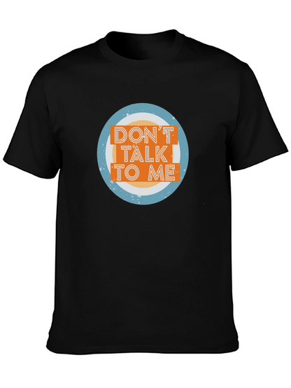 Camiseta Negra No Me Hables Diseño Circular