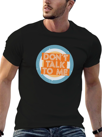 Camiseta Negra No Me Hables Diseño Circular