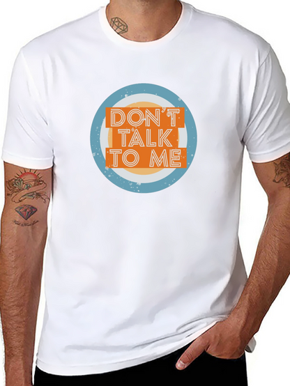 Camiseta Negra No Me Hables Diseño Circular