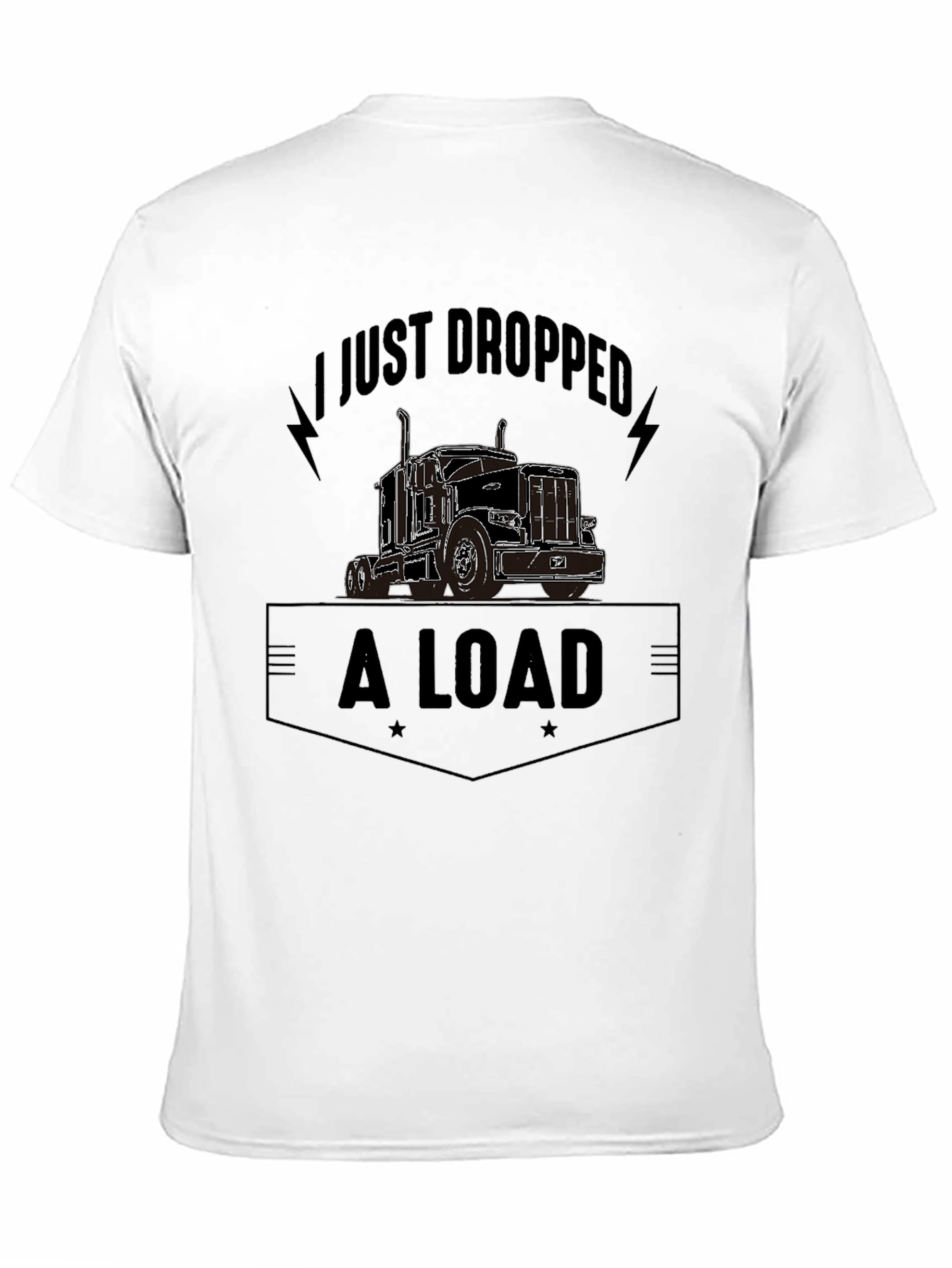 Camiseta Negra con Diseño de Camión y Frase Divertida