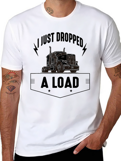 Camiseta Negra con Diseño de Camión y Frase Divertida