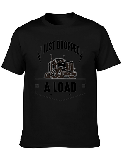 Camiseta Negra con Diseño de Camión y Frase Divertida