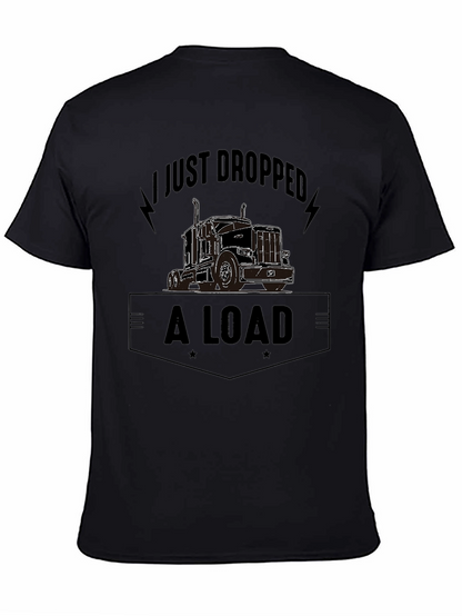 Camiseta Negra con Diseño de Camión y Frase Divertida