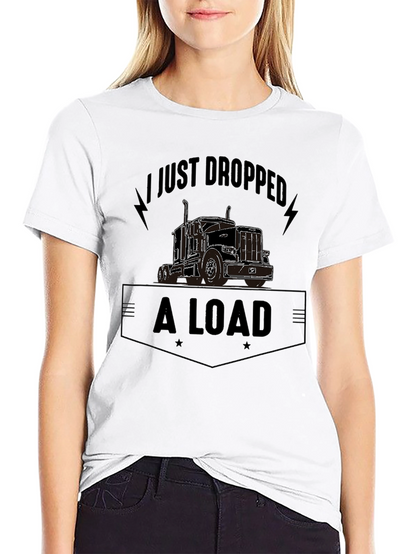 Camiseta Negra con Diseño de Camión y Frase Divertida