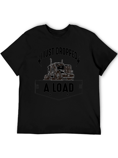 Camiseta Negra con Diseño de Camión y Frase Divertida