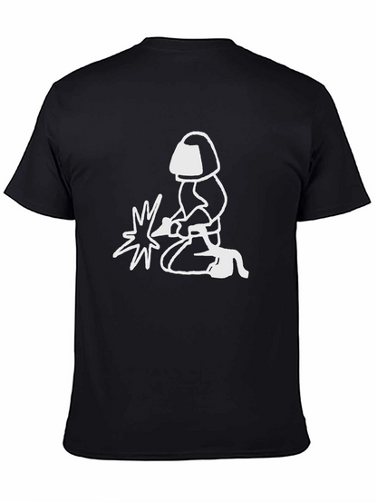 Camiseta Negra con Diseño de Soldador