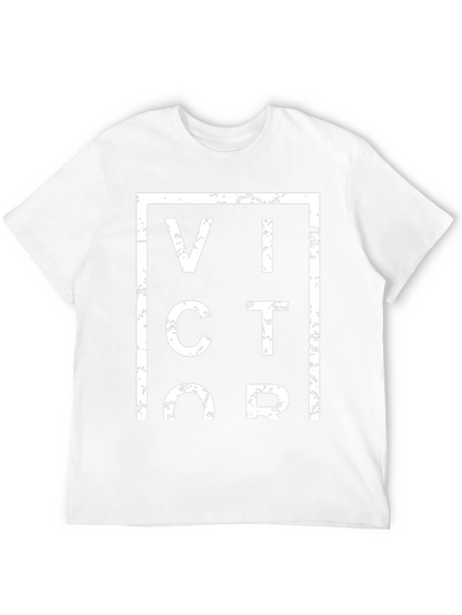 Camiseta Negra Victor Estilo Grunge para Hombre