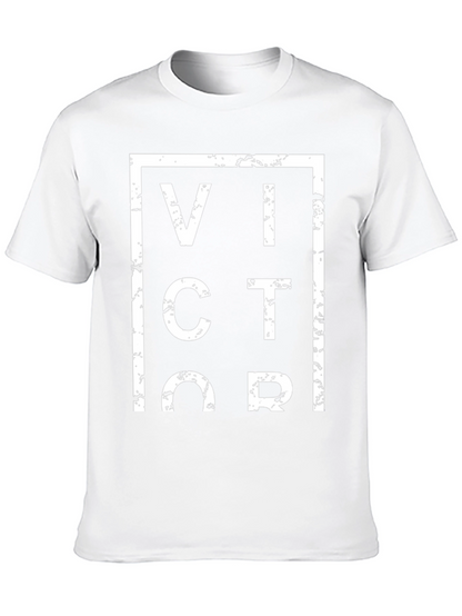 Camiseta Negra Victor Estilo Grunge para Hombre