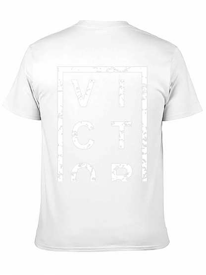Camiseta Negra Victor Estilo Grunge para Hombre