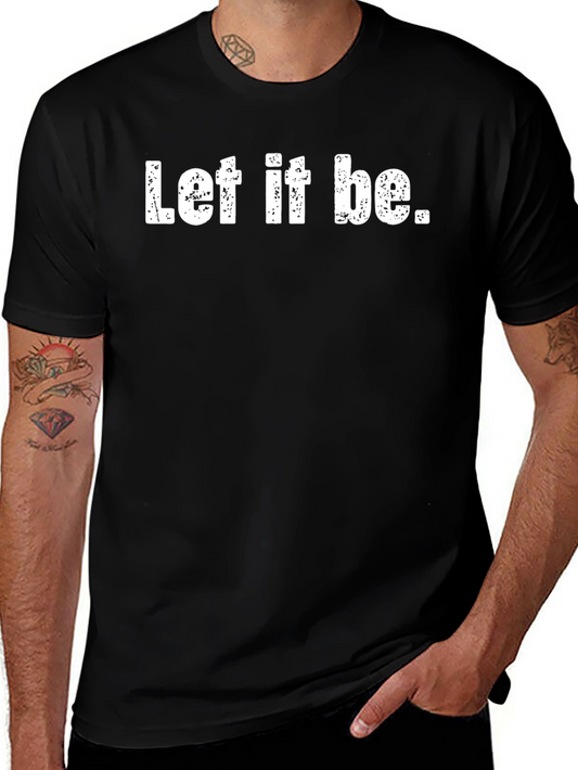 Camiseta Negra Let it be para Hombre