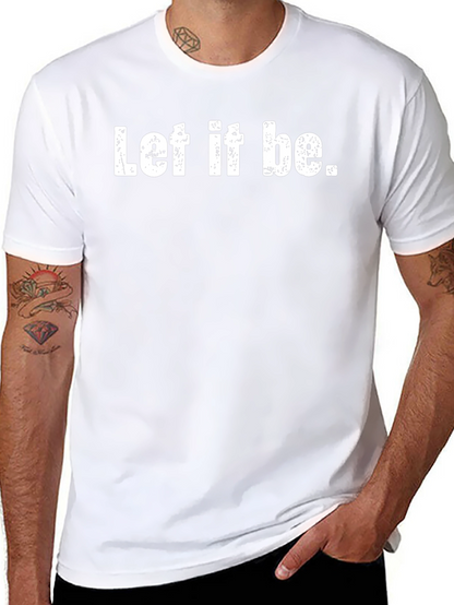 Camiseta Negra Let it be para Hombre