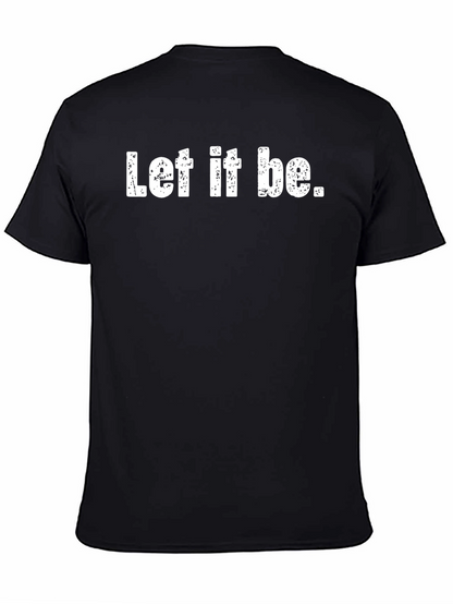 Camiseta Negra Let it be para Hombre