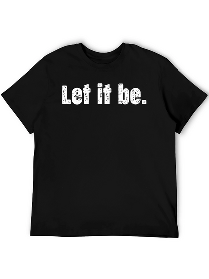 Camiseta Negra Let it be para Hombre