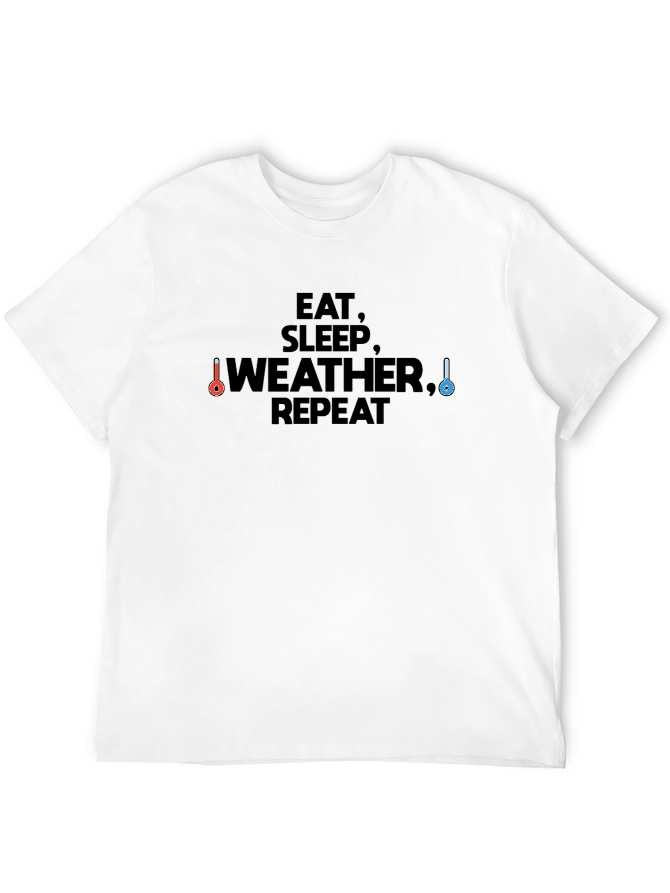 Camiseta Negra Eat Sleep Weather Repeat