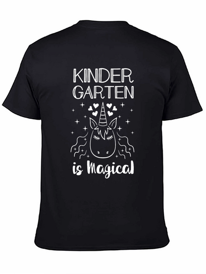 Camiseta Negra Unicornio Mágico Kinder