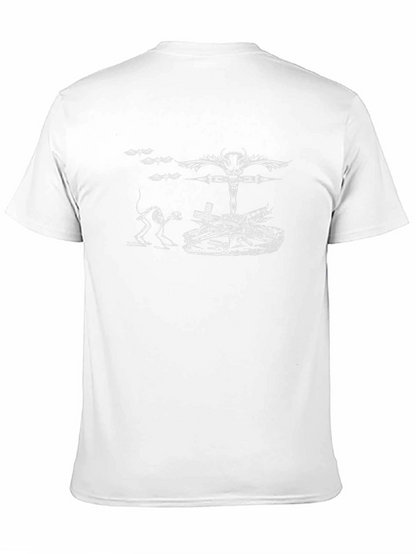 Camiseta Negra con Diseño Gótico