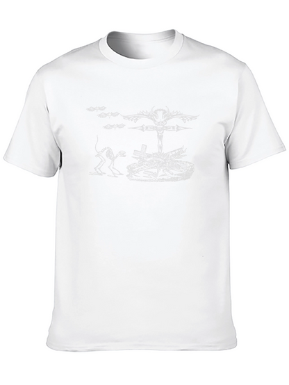 Camiseta Negra con Diseño Gótico