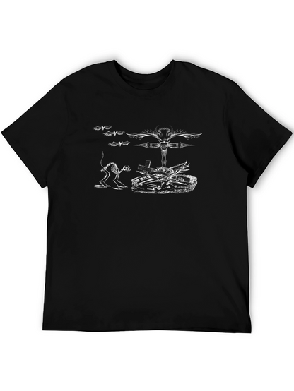 Camiseta Negra con Diseño Gótico