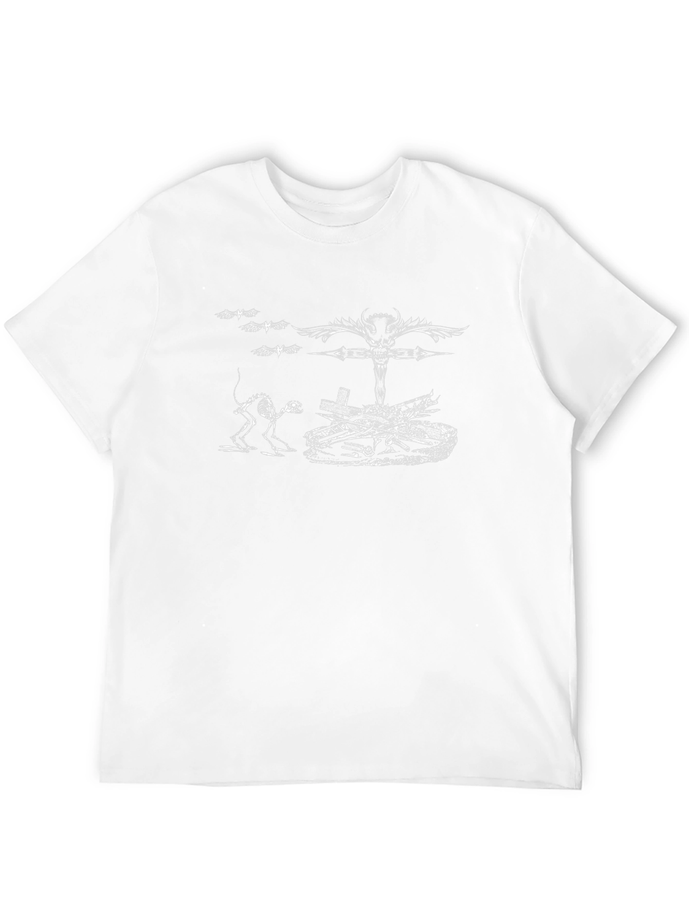 Camiseta Negra con Diseño Gótico