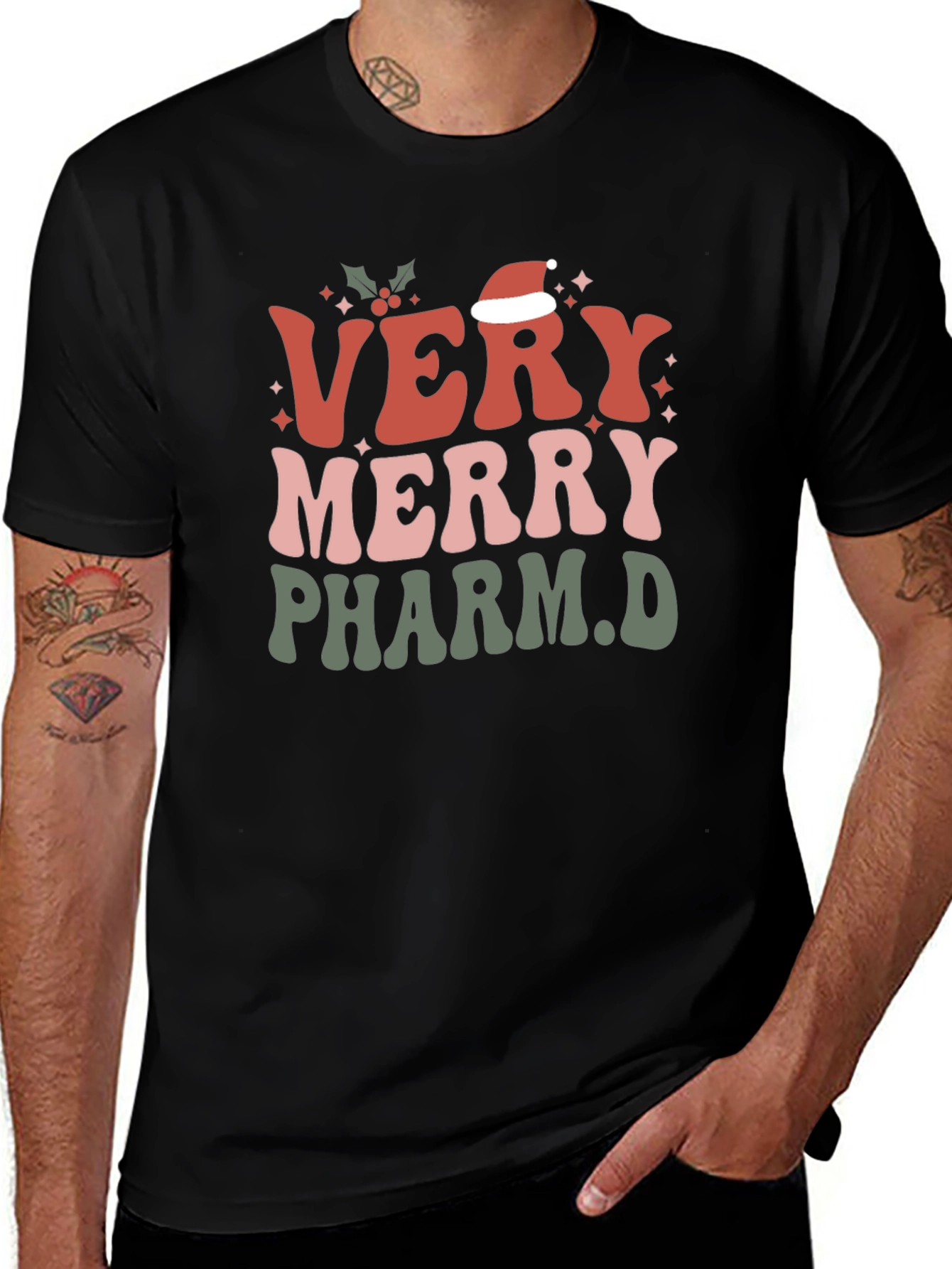 Camiseta Navideña Very Merry Pharm.D