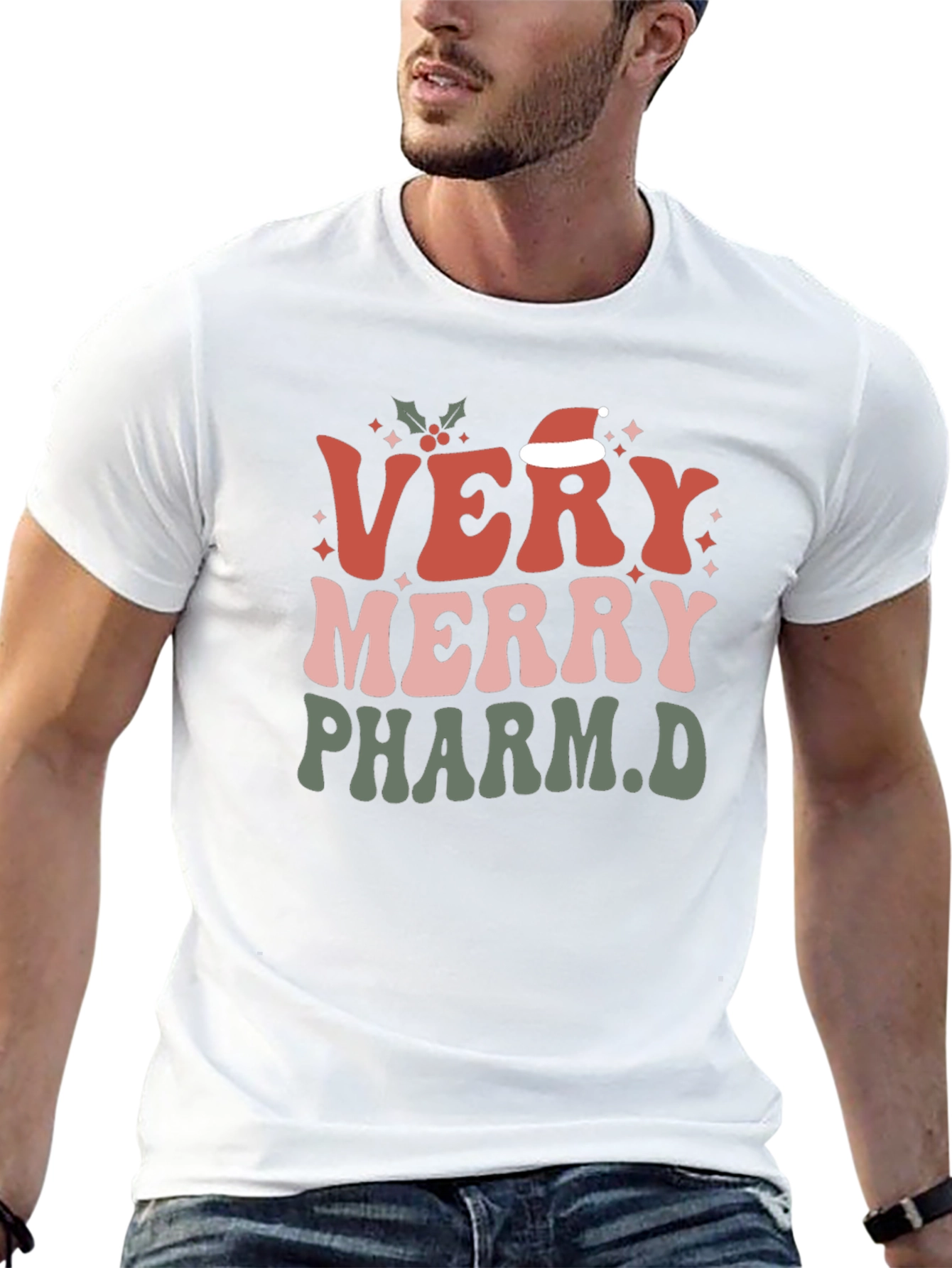 Camiseta Navideña Very Merry Pharm.D