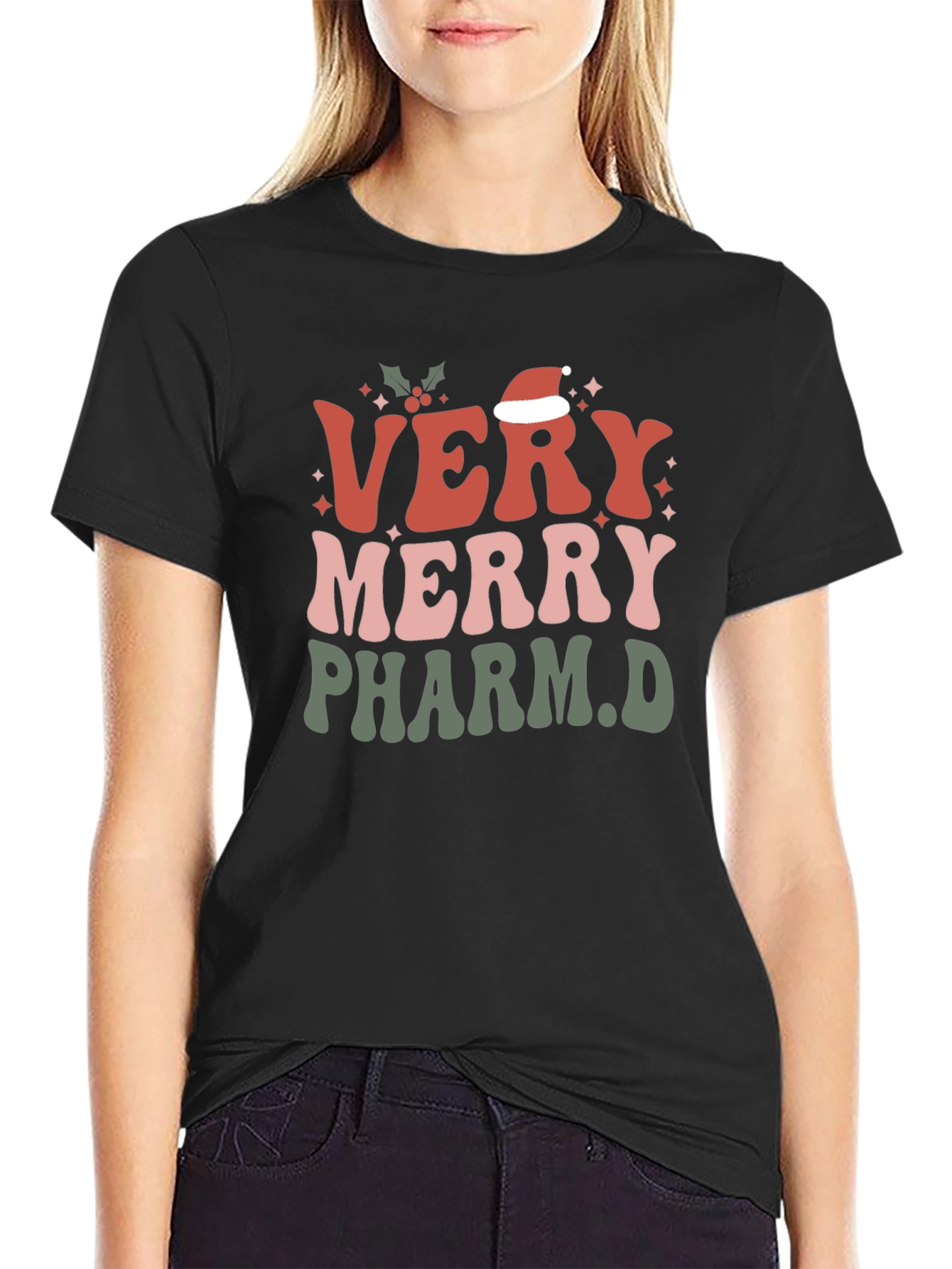 Camiseta Navideña Very Merry Pharm.D